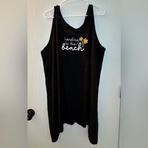 Wave Zone black sleeveless swim‎ beach pool coverup women’s 2x/3x